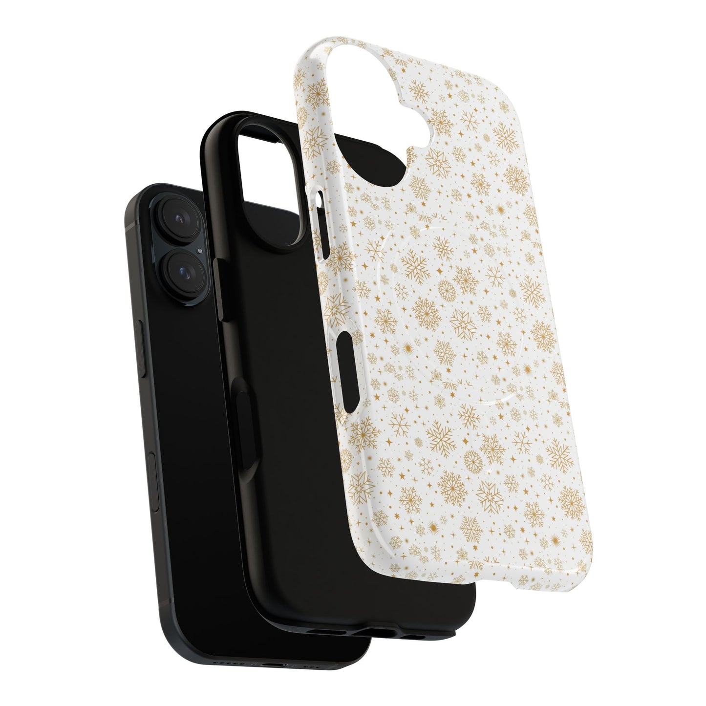 Festive Snowflake Phone Cases for Winter, Holiday Gift, Sleek Design, Winter Accessories, Durable Protection - MaisonThreadory