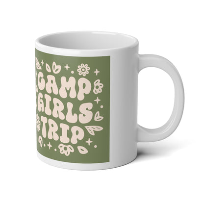 Adventure-Themed Jumbo Mug, Travel Mug, Coffee Cup for Road Trip Lovers, Camper Design, Perfect Gift for Nature Enthusiasts - MaisonThreadory