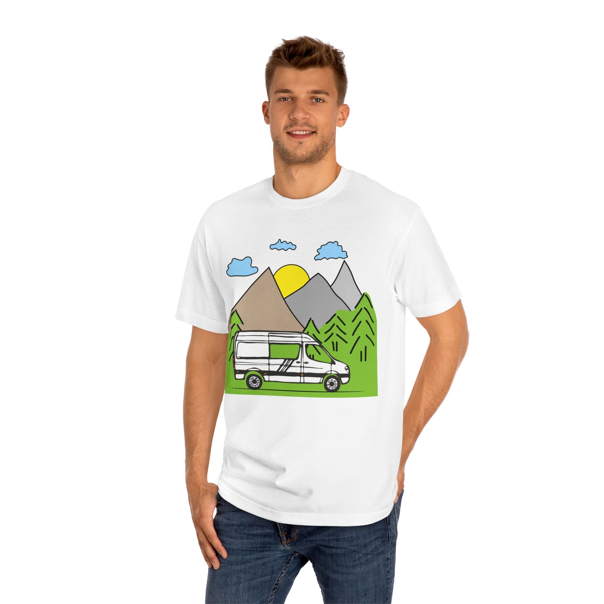 Adventure Van Graphic Tee, Unisex Outdoor Shirt, Travel Lover Gift, Camping Apparel, Nature Vibes T-Shirt, Vintage Van Design - MaisonThreadory