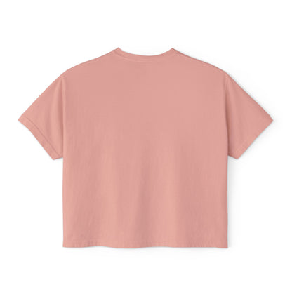 Cute Love Story Ghost Women's Boxy Tee, Fun Casual Top, Halloween Apparel, Gift for Ghost Lovers, Spooky Season Shirt, Relaxed Fit Tee - MaisonThreadory