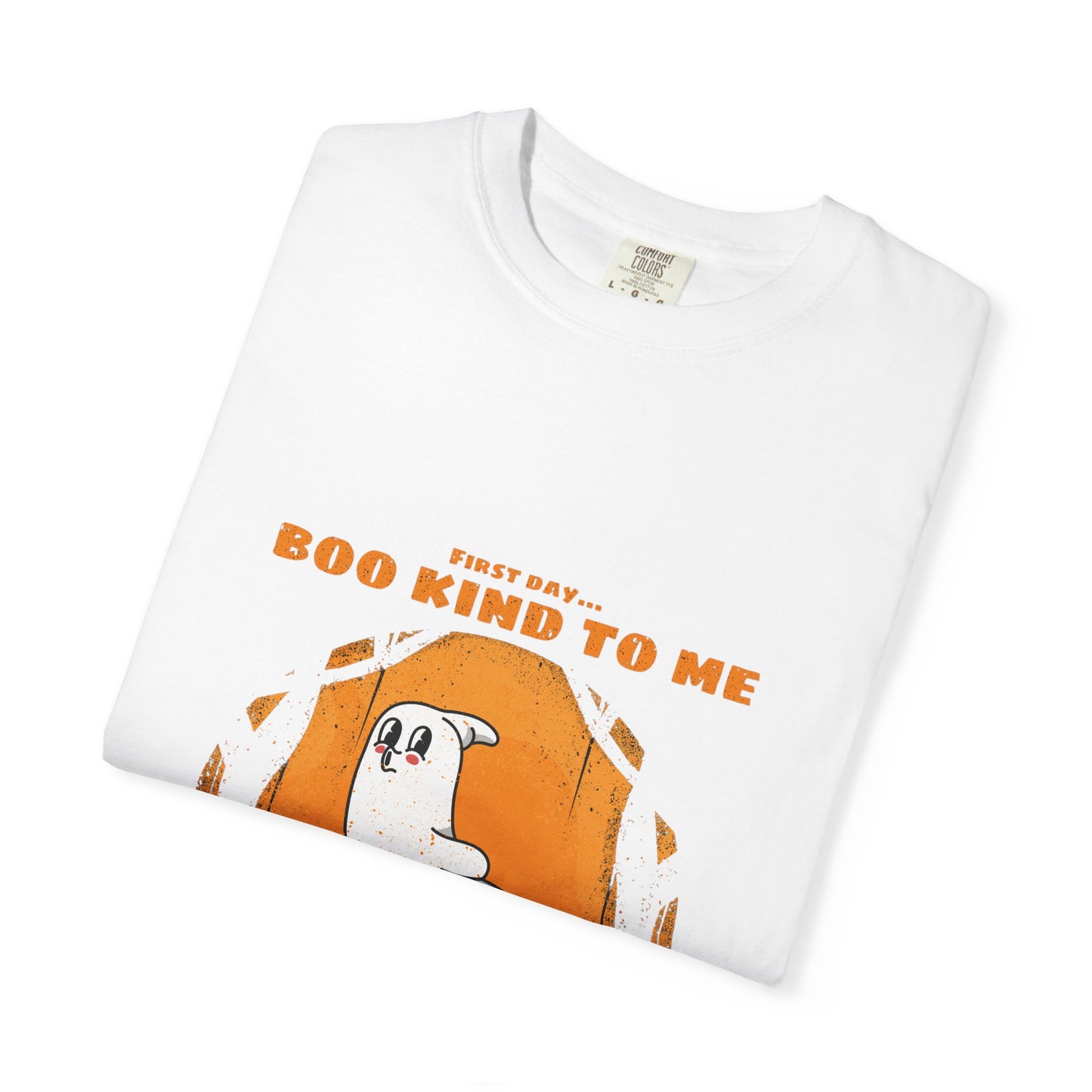 Playful Message T-Shirt: Boo Kind To Me, Funny Graphic Tee, Unisex Cotton Top, Casual Wear, Gift for Friends - MaisonThreadory