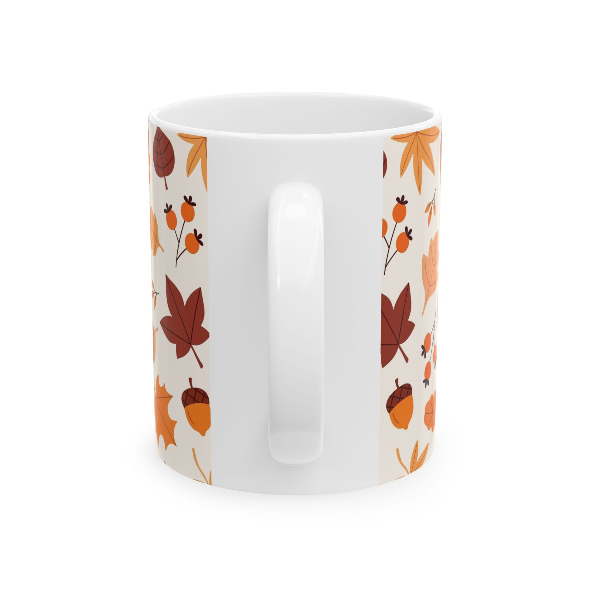 Autumn Leaves Ceramic Mug, Cozy Coffee Cup, Fall Decor, Gift for Her, Thanksgiving Mug, Seasonal Drinkware - MaisonThreadory