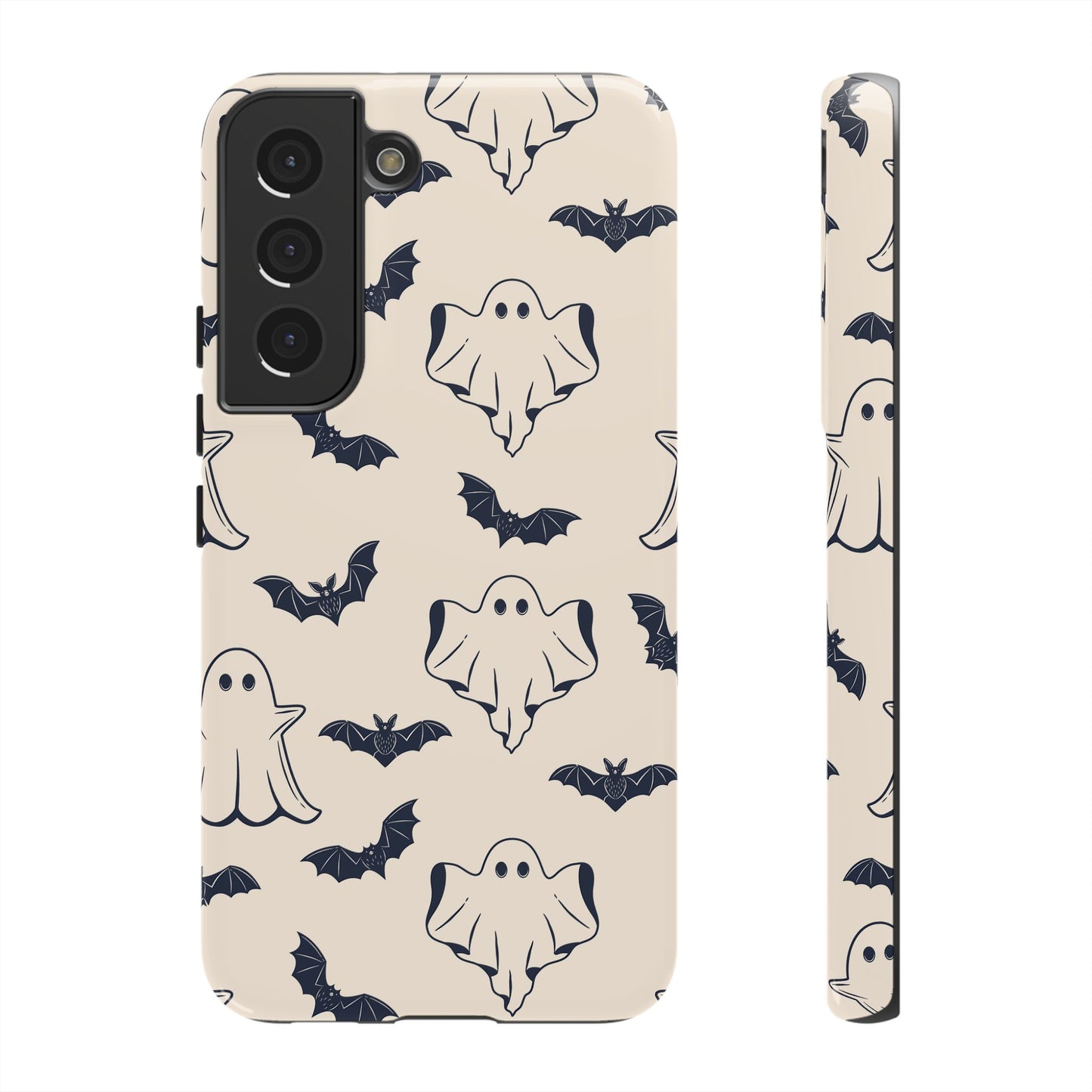Halloween Phone Case, Ghosts and Bats, Cute Phone Cover, Spooky Accessories, Fall Decor, Gifts for Her, Halloween Party - MaisonThreadory