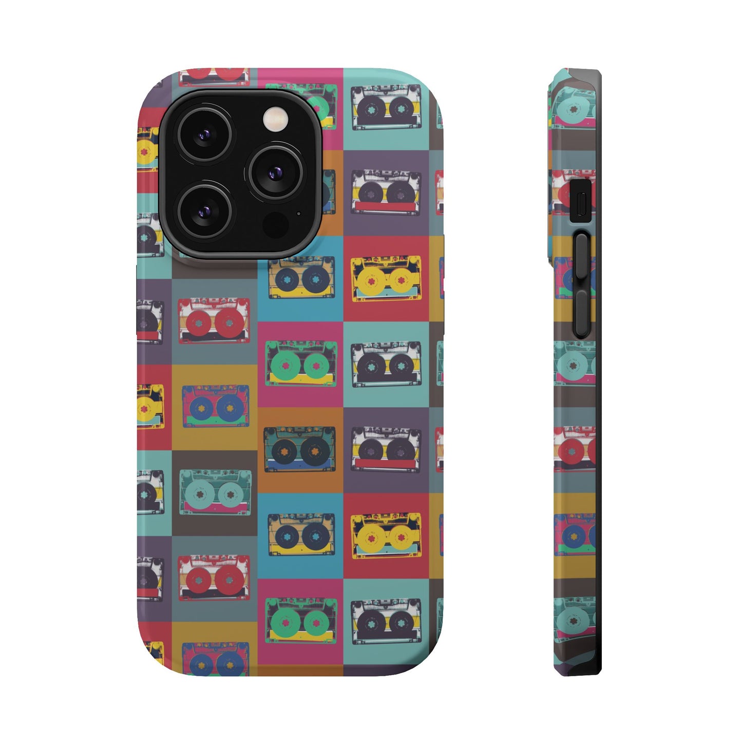Retro Cassette Tape Phone Case, Vintage Style Tough Case, Music Lover Gift, Funky Tech Accessory, Fun Phone Cover