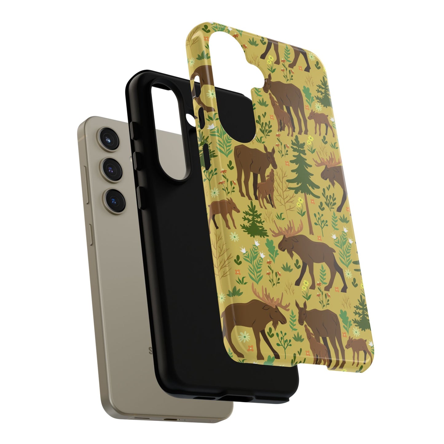 Moose Phone Case - Nature Lover's Accessory, Gifts for Outdoorsy Friends, Wildlife Decor, Eco-Friendly Cover, Forest Adventure Gear - MaisonThreadory