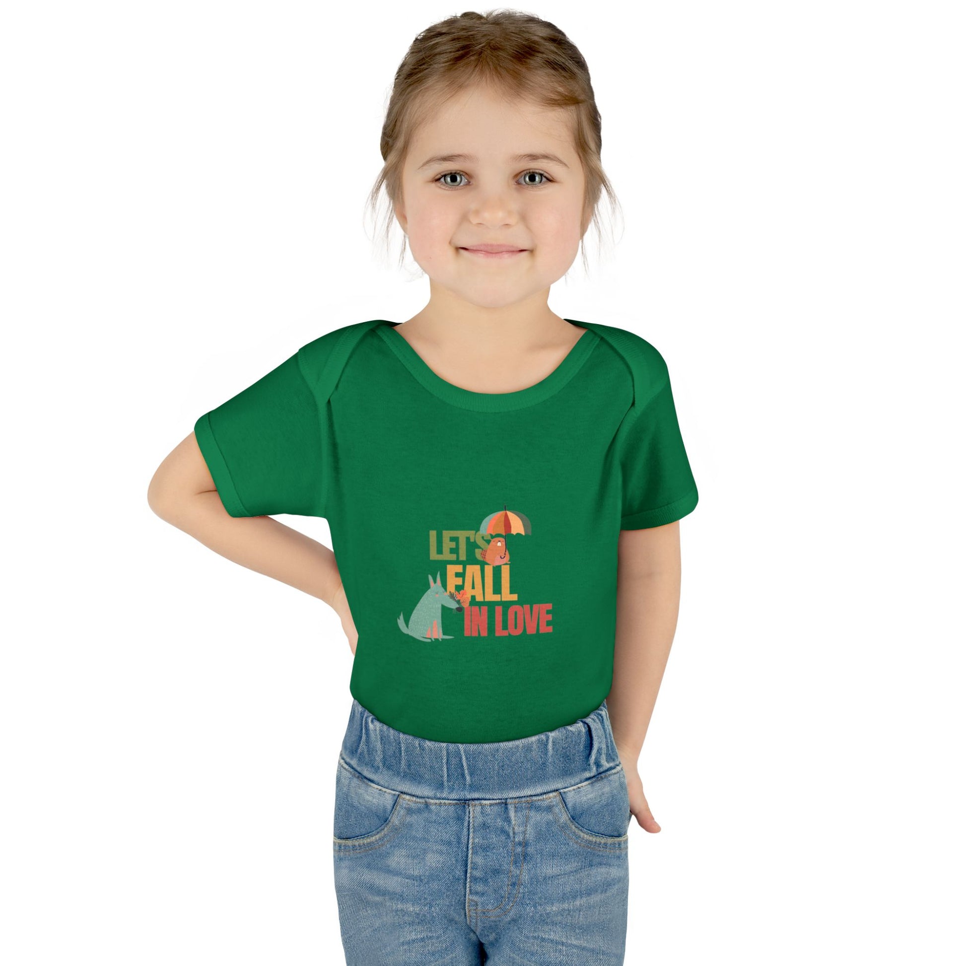 Autumn Baby Bodysuit - Let's Fall in Love, Cute Infant Outfit, Seasonal Gift, Baby Shower Present, Little One's Fall Fashion - MaisonThreadory