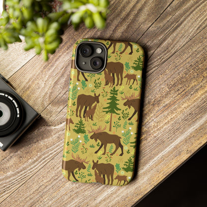 Moose Phone Case - Nature Lover's Accessory, Gifts for Outdoorsy Friends, Wildlife Decor, Eco-Friendly Cover, Forest Adventure Gear - MaisonThreadory