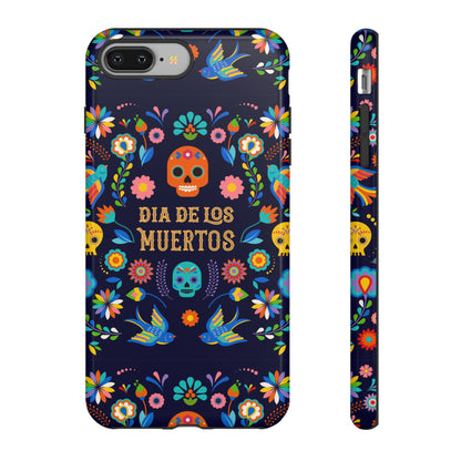 Colorful Dia de los Muertos Phone Case, Skull Design, Floral Phone Cover, Sugar Skull Accessories, Day of the Dead Gift