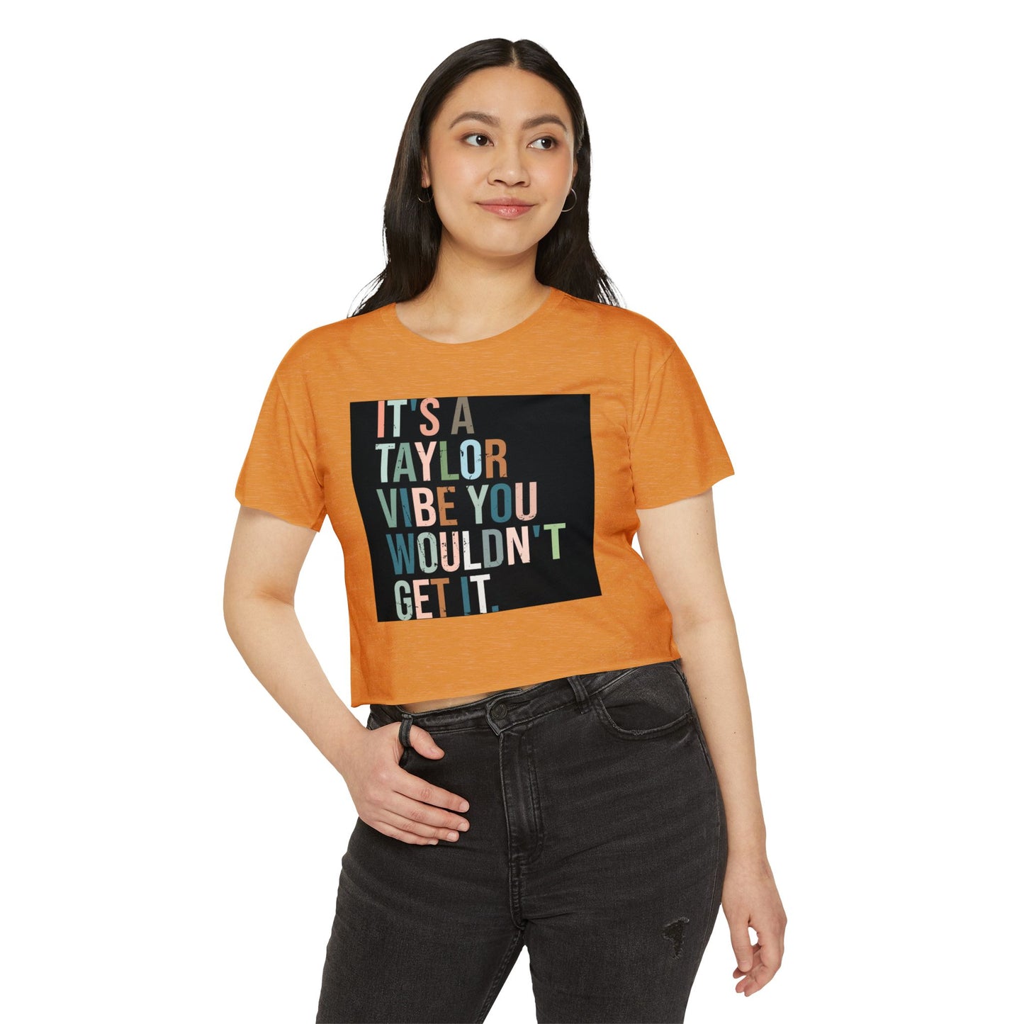 Women's Festival Crop Top - It's a Taylor Vibe, Boho Chic Top, Concert Ready Shirt, Summer Festival Wear, Music Lover Gift - MaisonThreadory