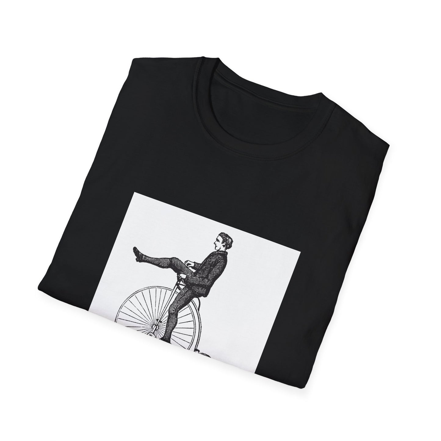 Vintage-Inspired Graphic Tee: "Big Wheel, Big Vision" Unisex Softstyle T-Shirt, Casual Outfit, Funny Gift, Bicycle Lover's Apparel, [...]