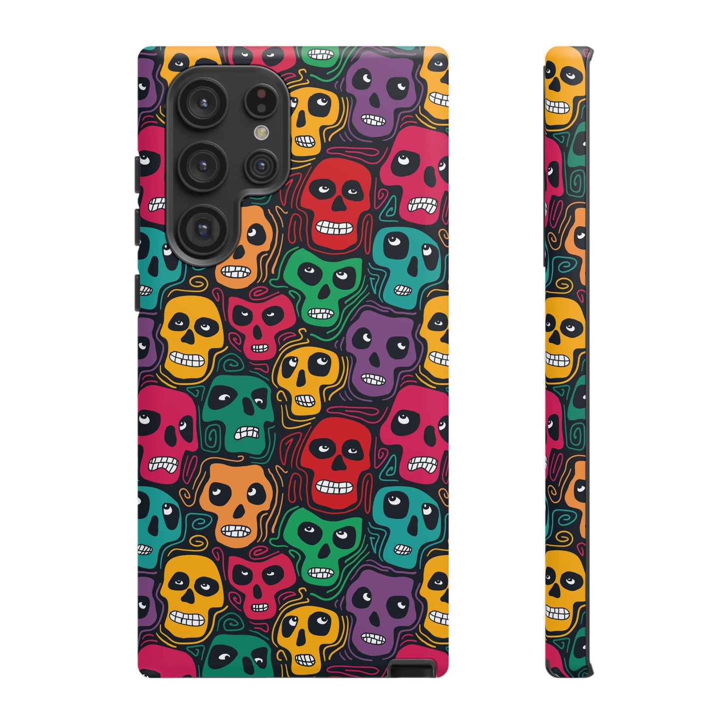 Phone Case, Day of the Dead Tough Case Phone, Mexican Skull Phone Cover, Floral Skeleton Phone Protector, Sugar Skull iPhone Case, Tough