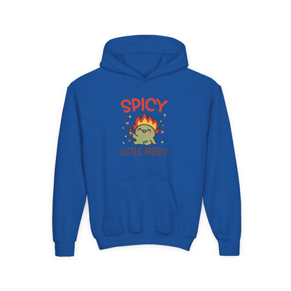 Spicy Little Mess Youth Hoodie | Fun Cartoon Design, Perfect Gift for Kids, Trendy Sweatshirt, Birthday Present, Cozy Fashion - MaisonThreadory