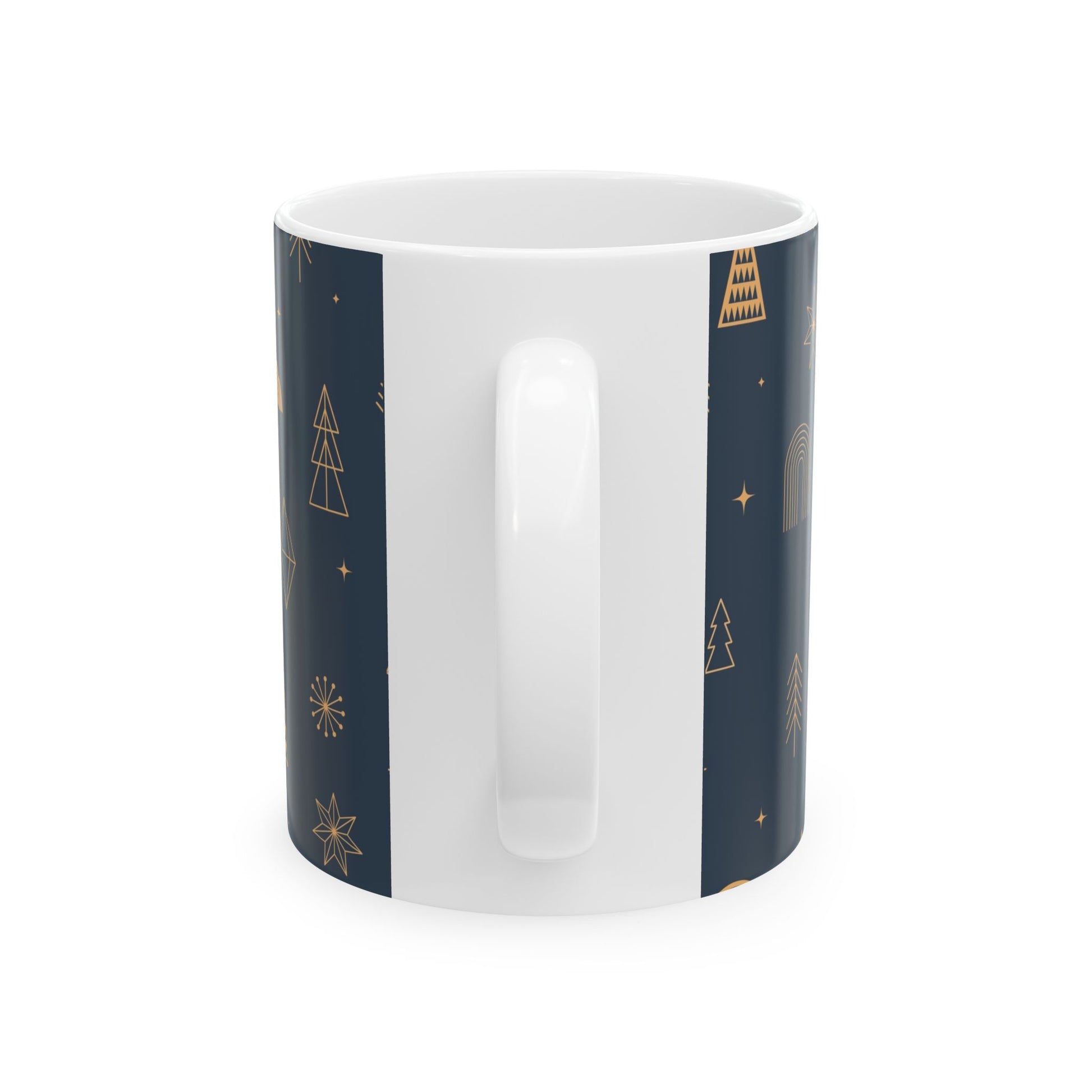Festive Ceramic Coffee Mug - Holiday Cheer, Winter Decor, Gift for Her, Cozy Beverage, Christmas Mug - MaisonThreadory