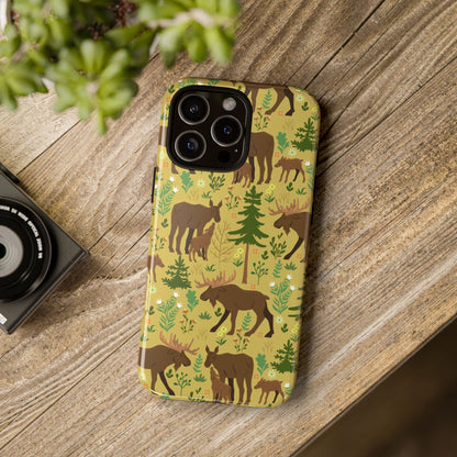 Moose Phone Case - Nature Lover's Accessory, Gifts for Outdoorsy Friends, Wildlife Decor, Eco-Friendly Cover, Forest Adventure Gear - MaisonThreadory