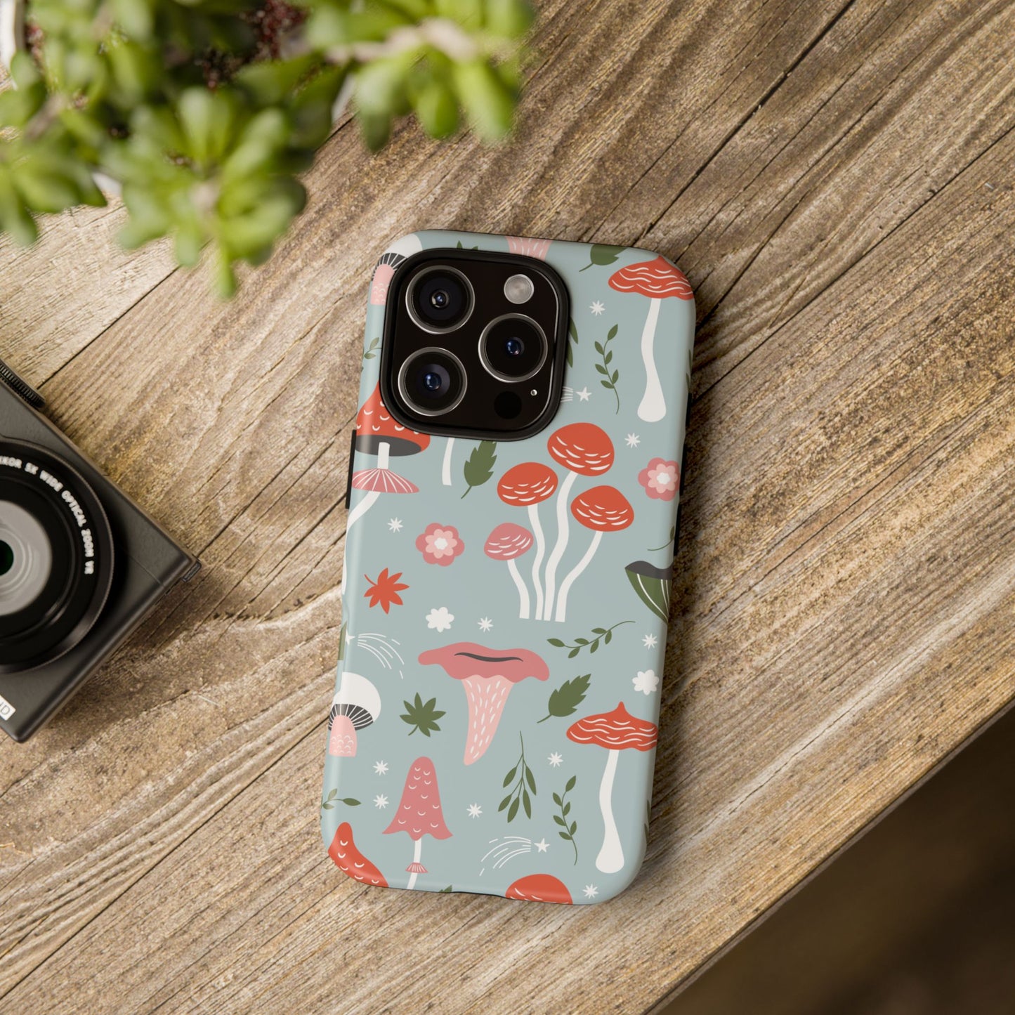 Whimsical Mushroom Phone Case, Cute Floral Smartphone Cover, Unique Gift for Nature Lovers, Trendy Tech Accessory, Eco-friendly Case