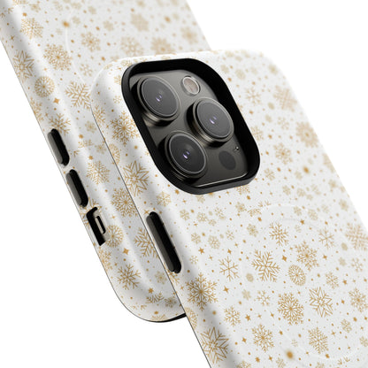 Festive Snowflake Phone Cases for Winter, Holiday Gift, Sleek Design, Winter Accessories, Durable Protection - MaisonThreadory