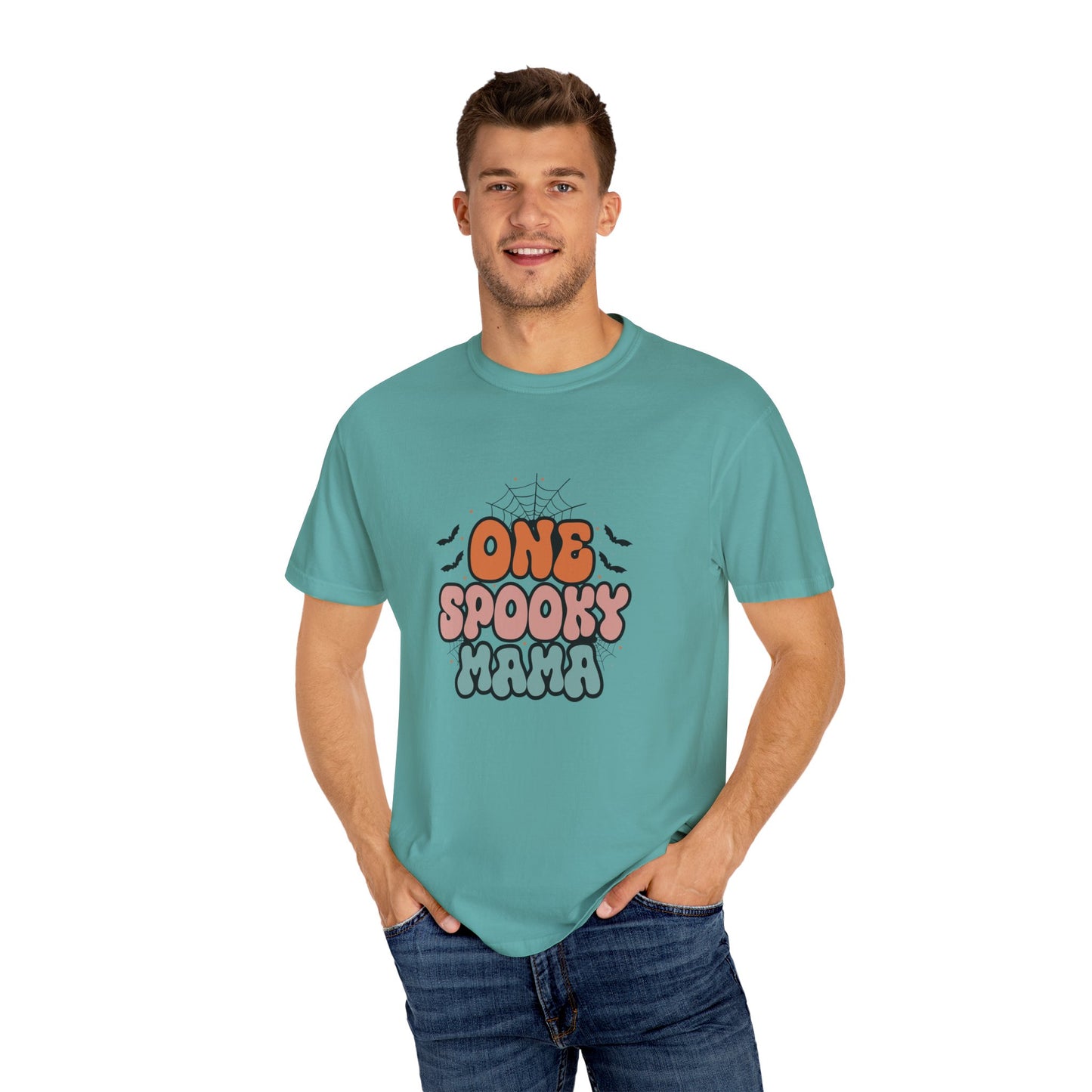 Unisex Halloween T-Shirt, One Spooky Mama Tee, Casual Fall Apparel, Gift for Moms, Halloween Festivities, Spooky Season Shirt