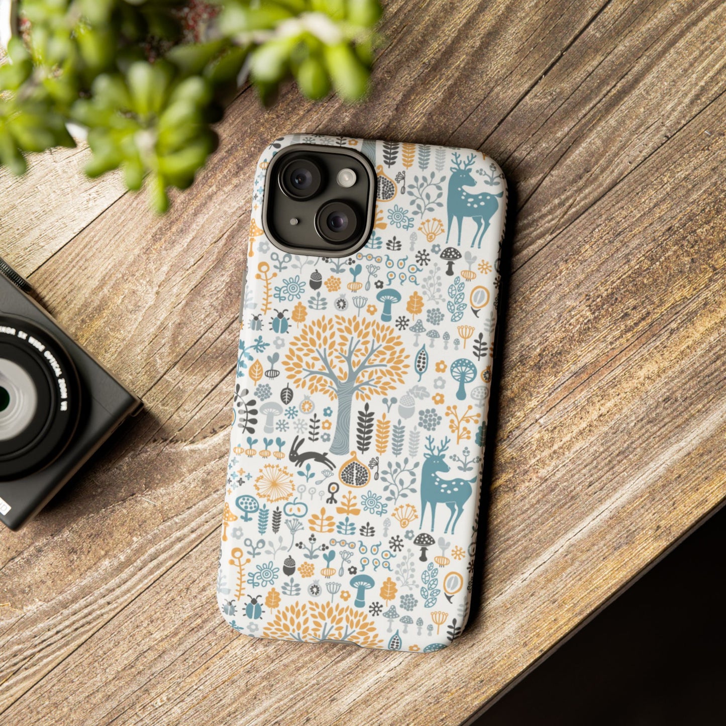 Nature-Inspired Phone Case, Durable Protective Cover, Bohemian Phone Accessory, Symbol of Strength, Eco-Friendly Gift