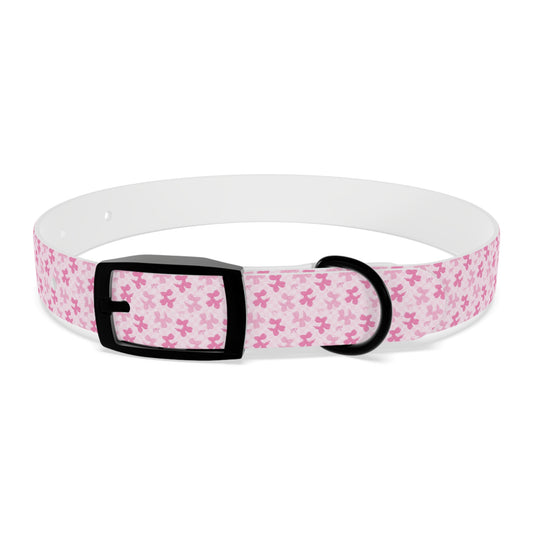 Cute Floral Dog Collar, Pet Accessories, Dog Fashion, Personalized Pet Gift, Pink Puppy Collar, Dog Walking Gear - MaisonThreadory