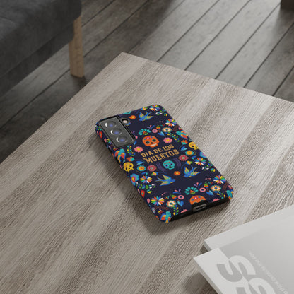 Colorful Dia de los Muertos Phone Case, Skull Design, Floral Phone Cover, Sugar Skull Accessories, Day of the Dead Gift