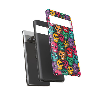 Phone Case, Day of the Dead Tough Case Phone, Mexican Skull Phone Cover, Floral Skeleton Phone Protector, Sugar Skull iPhone Case, Tough