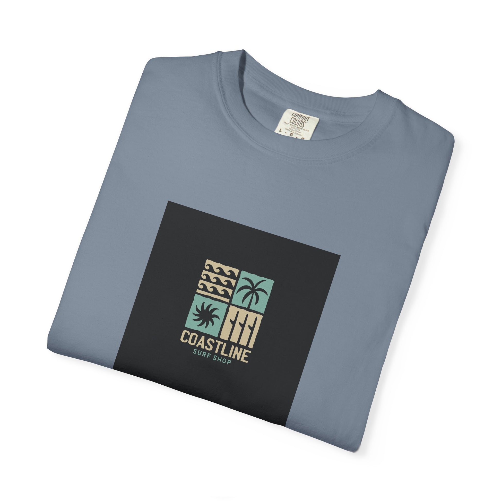 Coastline T-Shirt, Unisex Garment-Dyed Tee, Casual Summer Wear, Coastal Vibes, Beach Day Apparel, Vacation Essential - MaisonThreadory