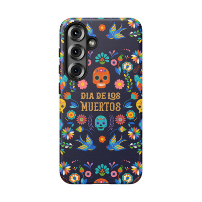 Colorful Dia de los Muertos Phone Case, Skull Design, Floral Phone Cover, Sugar Skull Accessories, Day of the Dead Gift