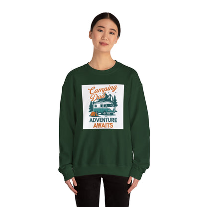 Unisex Camping Adventure Sweatshirt, Cozy Outdoor Apparel, Gift for Dads, Camping Enthusiasts, Father's Day, Weekend Getaway - MaisonThreadory