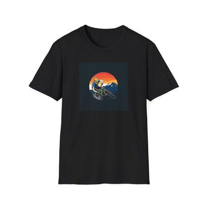 Mountain Biker T-Shirt - Adventure Cycling Tee, Outdoor Sports Shirt, Mountain Bike Lover Gift, Nature Enthusiast Top, Unisex Cotton Tee