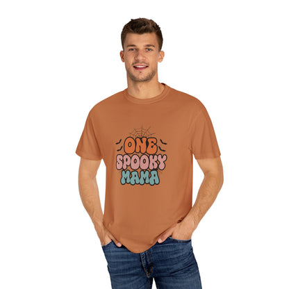 Unisex Halloween T-Shirt, One Spooky Mama Tee, Casual Fall Apparel, Gift for Moms, Halloween Festivities, Spooky Season Shirt