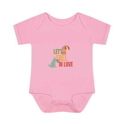 Autumn Baby Bodysuit - Let's Fall in Love, Cute Infant Outfit, Seasonal Gift, Baby Shower Present, Little One's Fall Fashion - MaisonThreadory