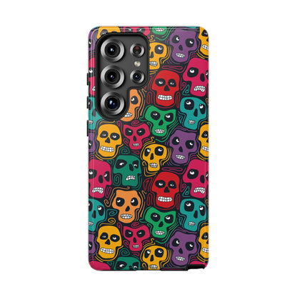 Phone Case, Day of the Dead Tough Case Phone, Mexican Skull Phone Cover, Floral Skeleton Phone Protector, Sugar Skull iPhone Case, Tough
