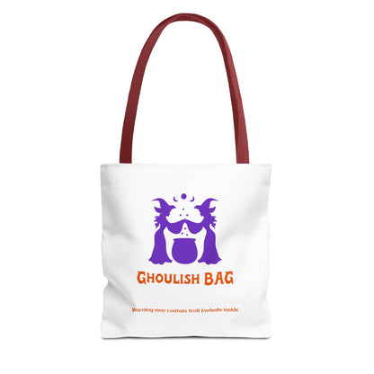 Ghoulish Tote Bag - Spooky Halloween Carryall, Trick-or-Treat Bag, Witchy Gift, Ghoul Tote for Fall, Party Essential - MaisonThreadory