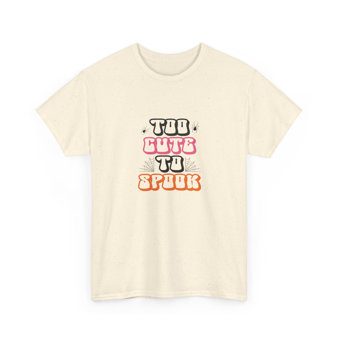 Too Cute to Spook Unisex Heavy Cotton Tee - Fun Halloween Shirt, Fall Festivities, Spooky Vibe, Costume Top, Cute Halloween Apparel - MaisonThreadory
