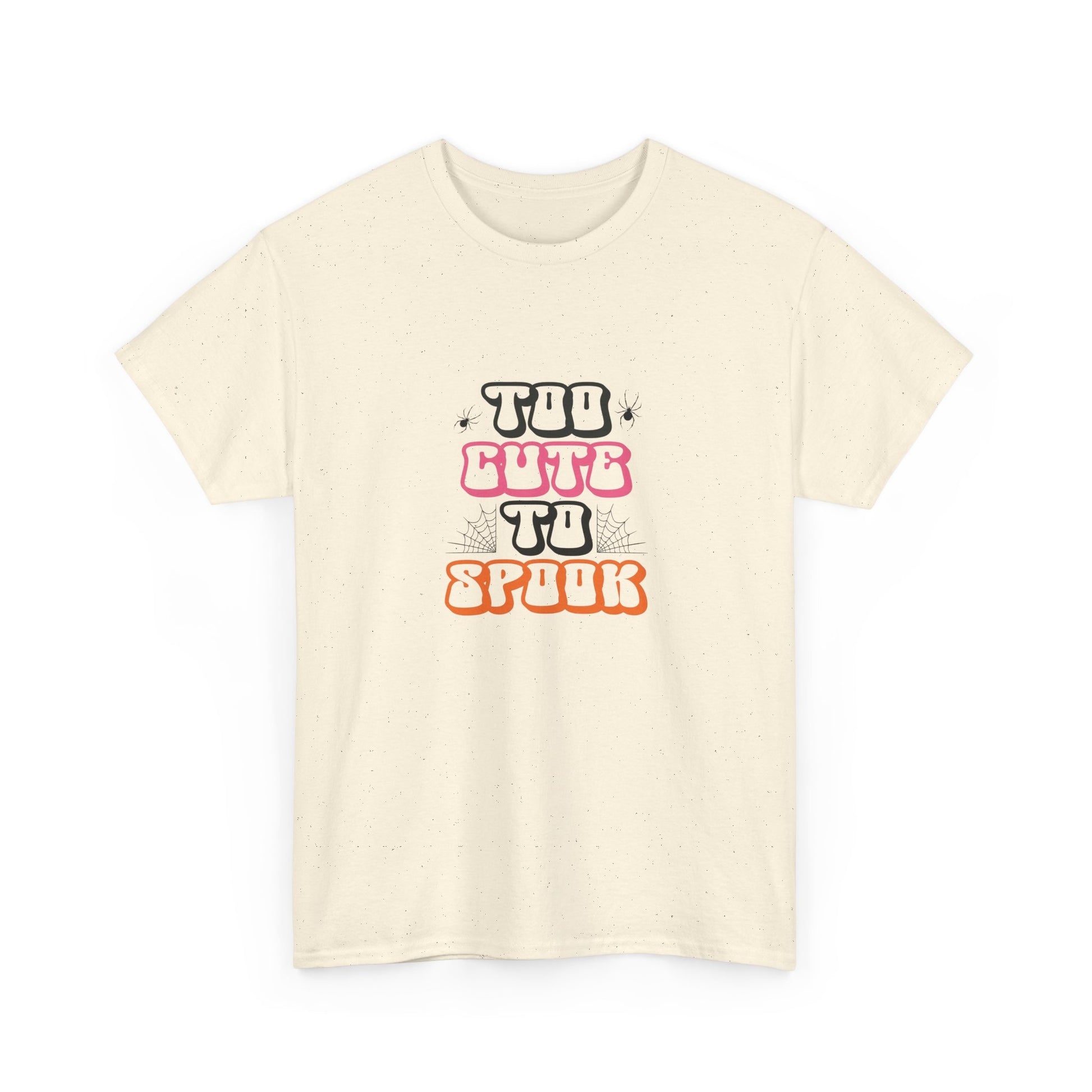 Too Cute to Spook Unisex Heavy Cotton Tee - Fun Halloween Shirt, Fall Festivities, Spooky Vibe, Costume Top, Cute Halloween Apparel - MaisonThreadory