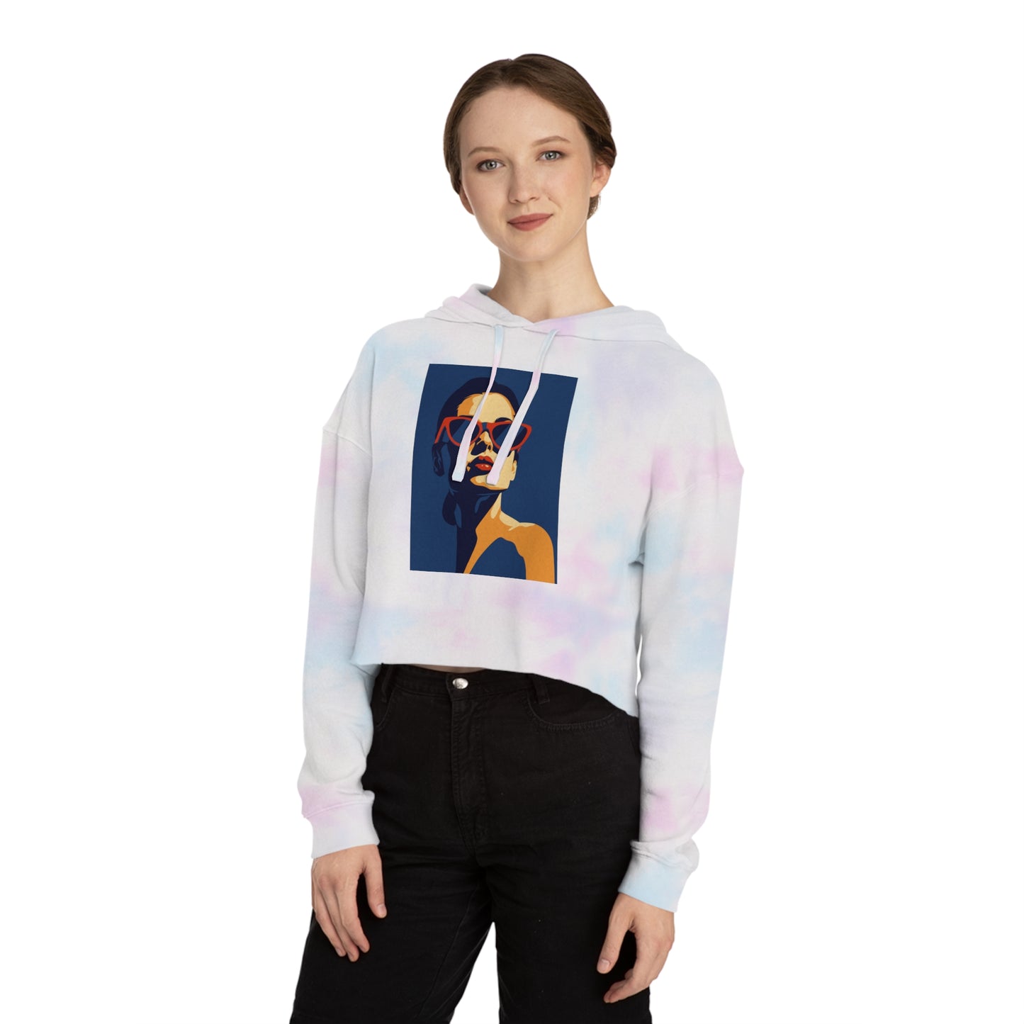 Chic Women's Cropped Hooded Sweatshirt, Trendy Fashion, Perfect for Casual Outings, Summer Nights, Gift for Her, Stylish Layering