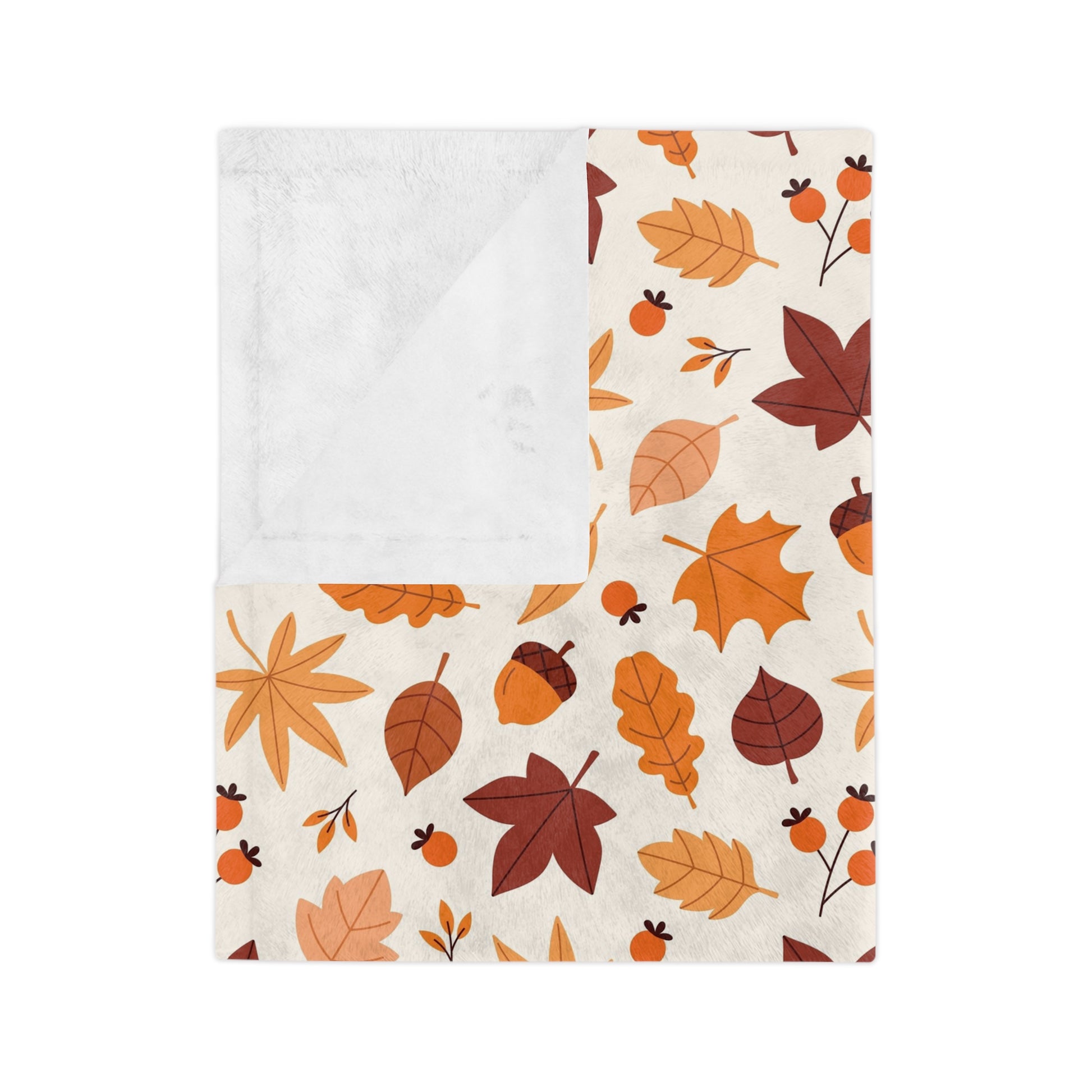 Cozy Fall Blanket - Soft Velveteen Microfiber Blanket for Home Decor, Autumn Gift, Seasonal Cozy Nights, Perfect for Snuggling - MaisonThreadory