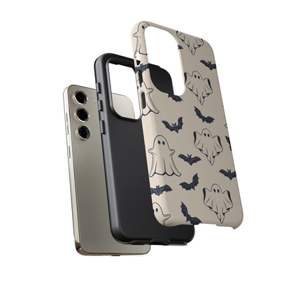 Halloween Phone Case, Ghosts and Bats, Cute Phone Cover, Spooky Accessories, Fall Decor, Gifts for Her, Halloween Party - MaisonThreadory