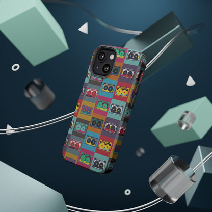 Retro Cassette Tape Phone Case, Vintage Style Tough Case, Music Lover Gift, Funky Tech Accessory, Fun Phone Cover