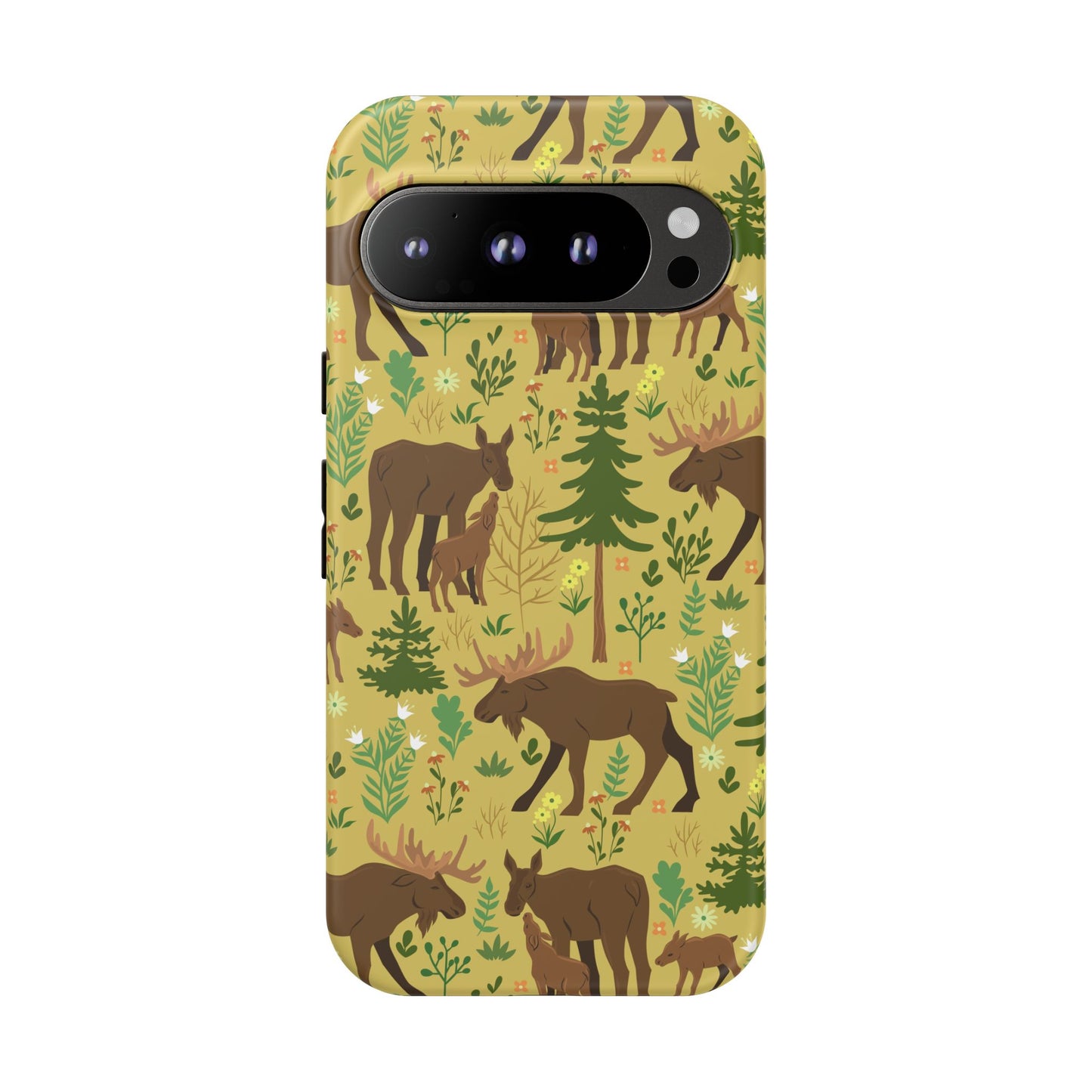 Moose Phone Case - Nature Lover's Accessory, Gifts for Outdoorsy Friends, Wildlife Decor, Eco-Friendly Cover, Forest Adventure Gear - MaisonThreadory
