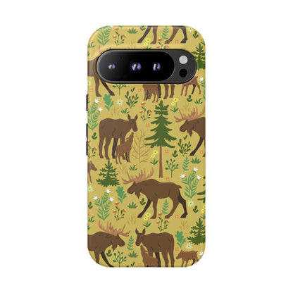 Moose Phone Case - Nature Lover's Accessory, Gifts for Outdoorsy Friends, Wildlife Decor, Eco-Friendly Cover, Forest Adventure Gear - MaisonThreadory
