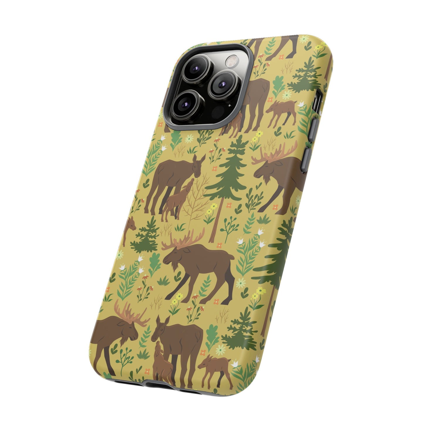 Moose Phone Case - Nature Lover's Accessory, Gifts for Outdoorsy Friends, Wildlife Decor, Eco-Friendly Cover, Forest Adventure Gear - MaisonThreadory