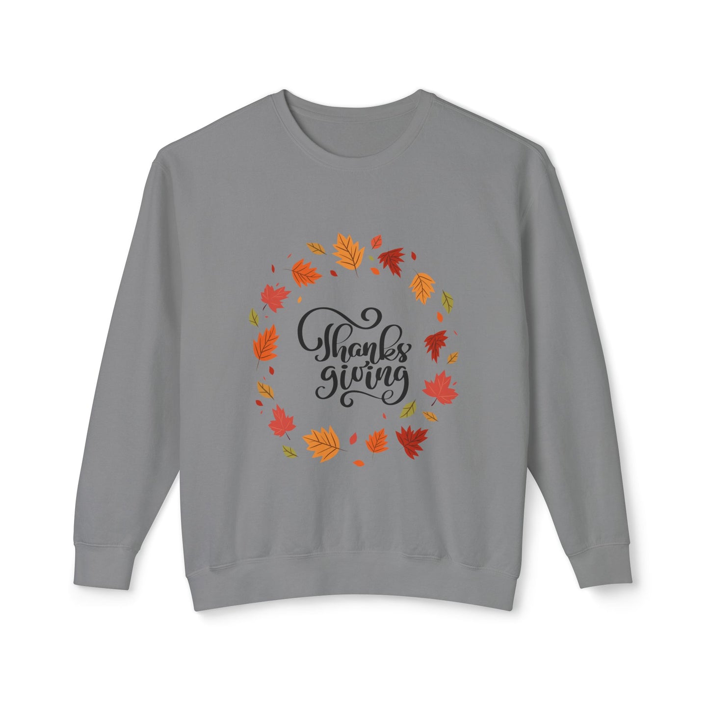 Thanksgiving Lightweight Crewneck Sweatshirt, Cozy Fall Apparel, Autumn Fashion, Gift for Her, Seasonal Style - MaisonThreadory