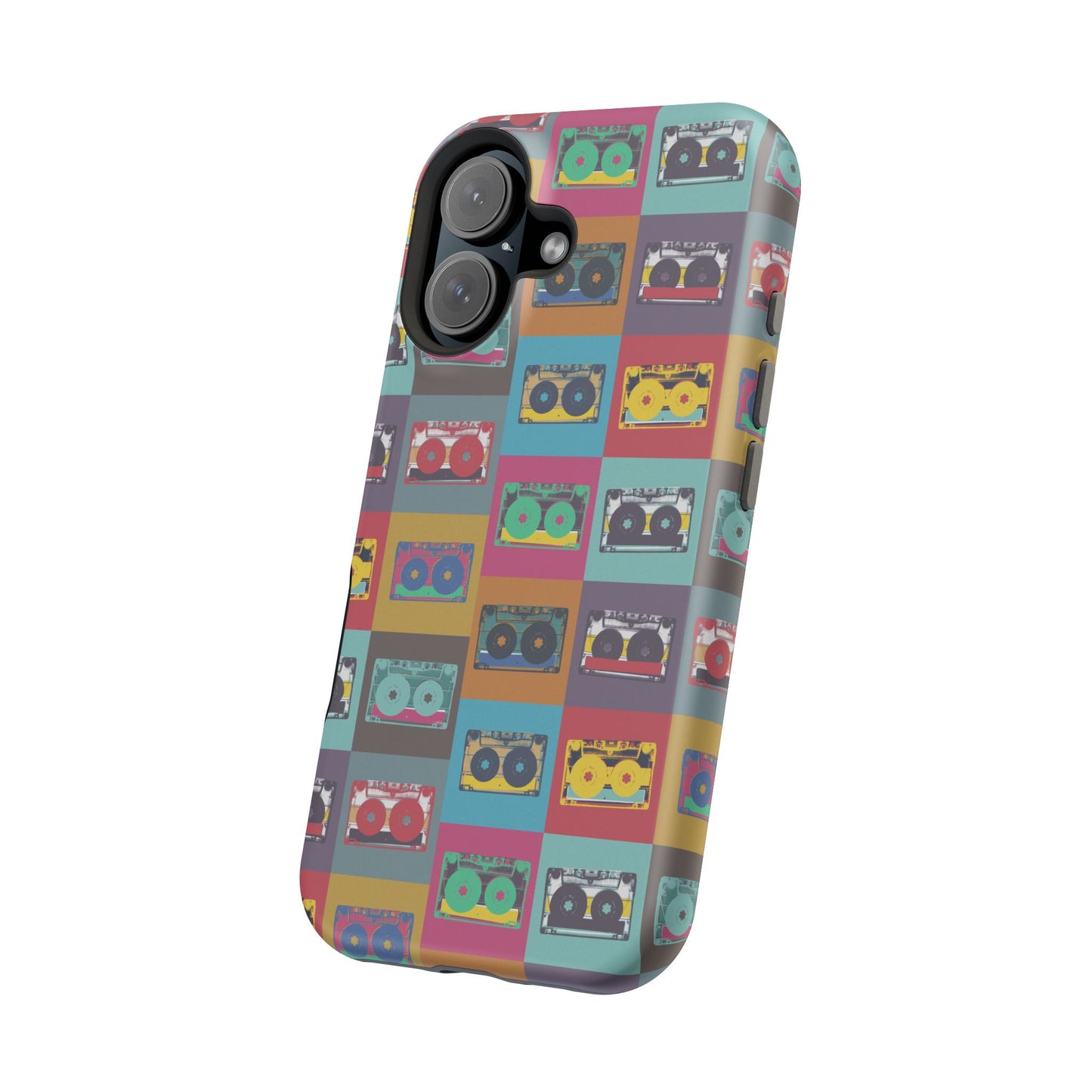 Retro Cassette Tape Phone Case, Vintage Style Tough Case, Music Lover Gift, Funky Tech Accessory, Fun Phone Cover