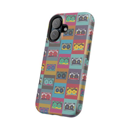 Retro Cassette Tape Phone Case, Vintage Style Tough Case, Music Lover Gift, Funky Tech Accessory, Fun Phone Cover