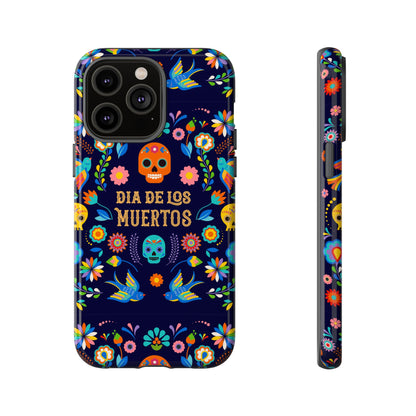 Colorful Dia de los Muertos Phone Case, Skull Design, Floral Phone Cover, Sugar Skull Accessories, Day of the Dead Gift