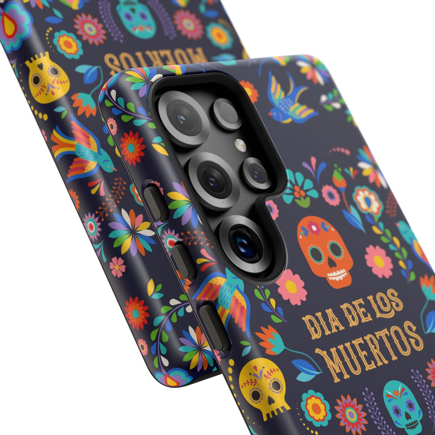 Colorful Dia de los Muertos Phone Case, Skull Design, Floral Phone Cover, Sugar Skull Accessories, Day of the Dead Gift