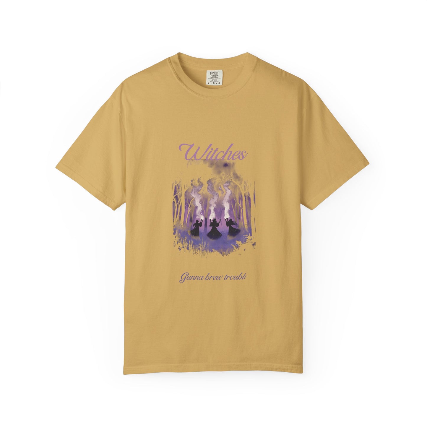 Witches Garment-Dyed T-Shirt | Mystical Apparel for Halloween, Witchy Vibes, Unique Gift, Casual Wear - MaisonThreadory