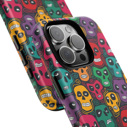 Phone Case, Day of the Dead Tough Case Phone, Mexican Skull Phone Cover, Floral Skeleton Phone Protector, Sugar Skull iPhone Case, Tough