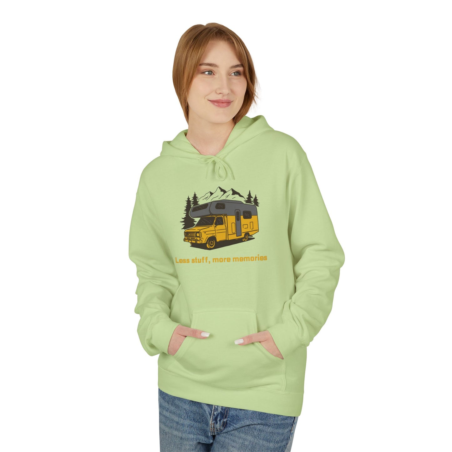 Adventure Awaits Fleece Hoodie | Cozy Travel Hoodie, Campfire Apparel, Unisex Gift, Outdoor Gear, Nature Lover Sweatshirt - MaisonThreadory